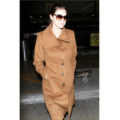 Alexandra Daddario Lax Airport Coat