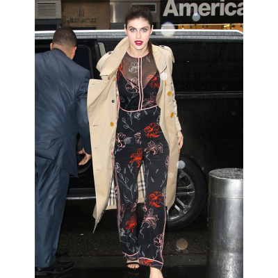 Alexandra Daddario Stylish Coat