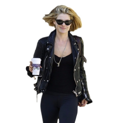 Ali Larter Quilted Leather Biker Jacket