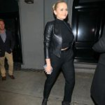 Alli Simpson Black Coat Outside Craig’s Restaurant In West Hollywood