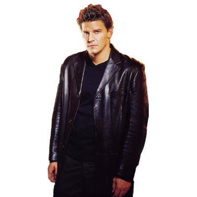 Angel David Boreanaz Long leather Coat