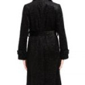 Arrow Season 08 Willa Holland Black Thea Queen Textured Coat