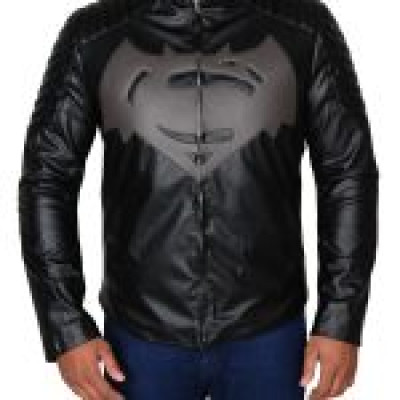 Batman v Superman Grey logo Black Jacket