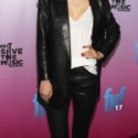 Bella Thorne Leather Coat