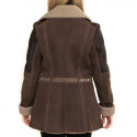Brown Shearling Leather Jacket For Women