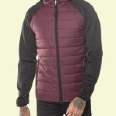 Burgundy Hybrid Bomber Jacket