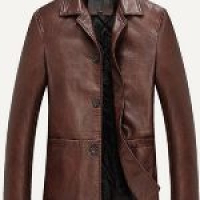 Business Casual Faux Leather Jackets For Men