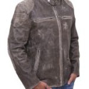 Cafe Racer Distressed Leather Jacket