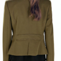 Casual Wearing Green Wool Coat For Women