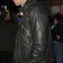 Chris Martin Coldplay Black Hooded Real Leather Jacket