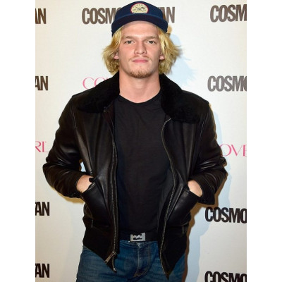 Cody Simpson Stylish Fur Collar Leather Jacket