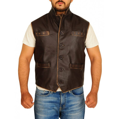 Cullen Bohannan Brown Leather Vest
