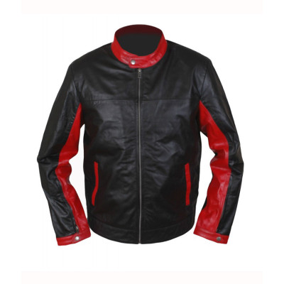 Dark Knight Christian Bale Cafe Racer Leather Jacket