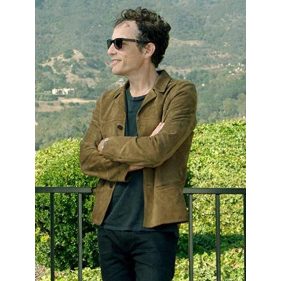 ECHO IN THE CANYON BROWN SUEDE LEATHER JACKET-MEN
