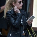 Emma Roberts Black Real Leather Jacket For Women