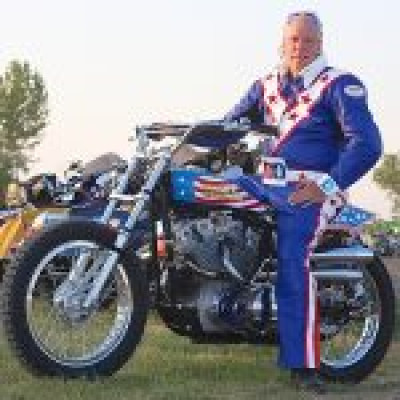 Evel Knievel Daredevil Biker Blue Jacket