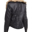 Faux Fur Collar Biker Jacket