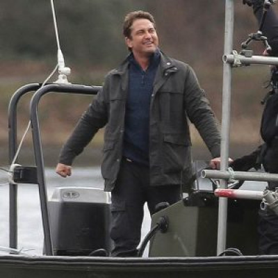 GERARD BUTLER ANGEL HAS FALLEN COTTON BLACK JACKET-MEN