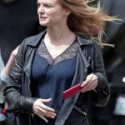 Heather Graham Half Magic leather Jacket