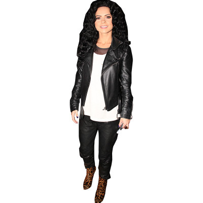 Inna Romanian singer Black Leather Jacket