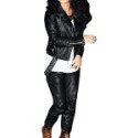 Inna Romanian singer Black Leather Jacket