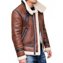 Inner Faux Fur Leather Jacket For Men’s