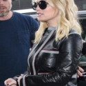 Jessica Simpson LAX Airport Black Jacket