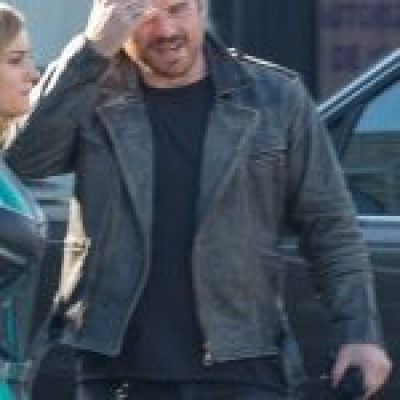 Jude Law Captain Marvel Distressed Leather Jacket