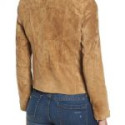 Judy Hale Dead To Me Suede Leather Jacket In Brown For Women