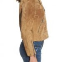 Judy Hale Dead To Me Suede Leather Jacket In Brown For Women