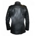 Justin Chatwin (Steve) Black epaulette Leather Jacket