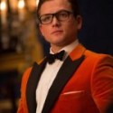 Kingsman Taron Egerton Orange Tuxedo