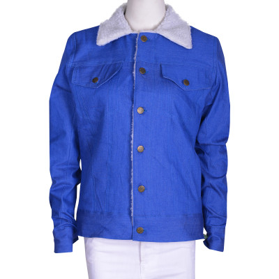 Lily James Baby Driver Blue Jacket