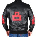 Men 8 Ball Bomber Leather Jacket