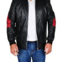 Men 8 Ball Bomber Leather Jacket