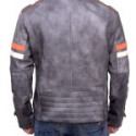 Men Biker Cafe Racer Retro Jacket