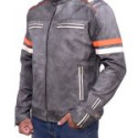 Men Biker Cafe Racer Retro Jacket