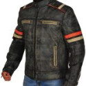 Men Cafe Racer Motorcycle Jacket