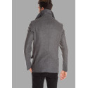 Men Gery Long Pea Coat
