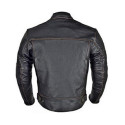 Men Motorcycle Black Leather Jacket