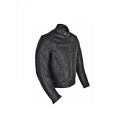Men Motorcycle Black Leather Jacket