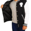 Men Skull Varsity Jacket