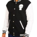 Men Skull Varsity Jacket