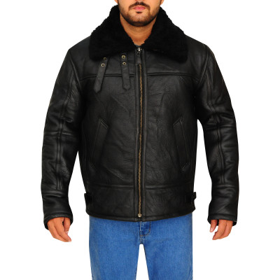 Men’s Aviator B3 Shearling Sheepskin Leather Jacket