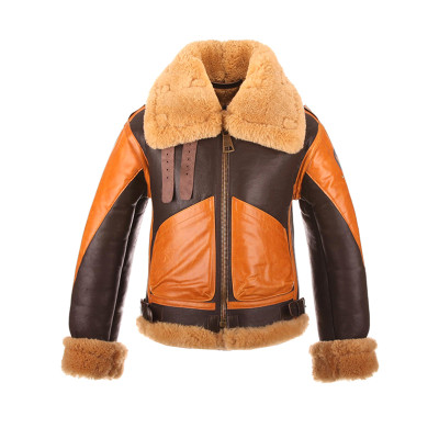 Mens B3 Aviator Pilot Flight Bomber Leather Jacket