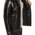 Men’s Black Real Leather Cafe Racer Jacket