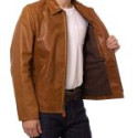 Men’s Brown Lightweight Real Leather Jacket