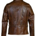 Men’s Brown Simple Real Leather Jacket
