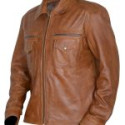 Mens Classic Brown leather Jacket