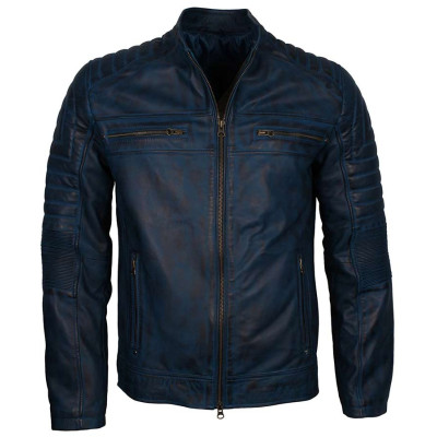 Mens MotorBiker Cafe Racer Vintage Jacket